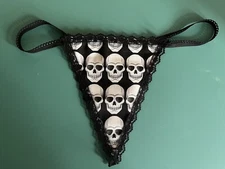 Womens SKULLS Gstring Thong Halloween Costume Underwear