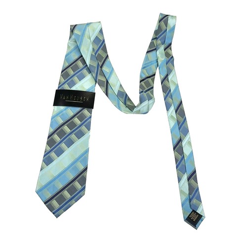 Cravate Van Heusen 100% Soie Dorée Motif Cercles - Longueur 57 Pouces - Neuf Sans étiquette