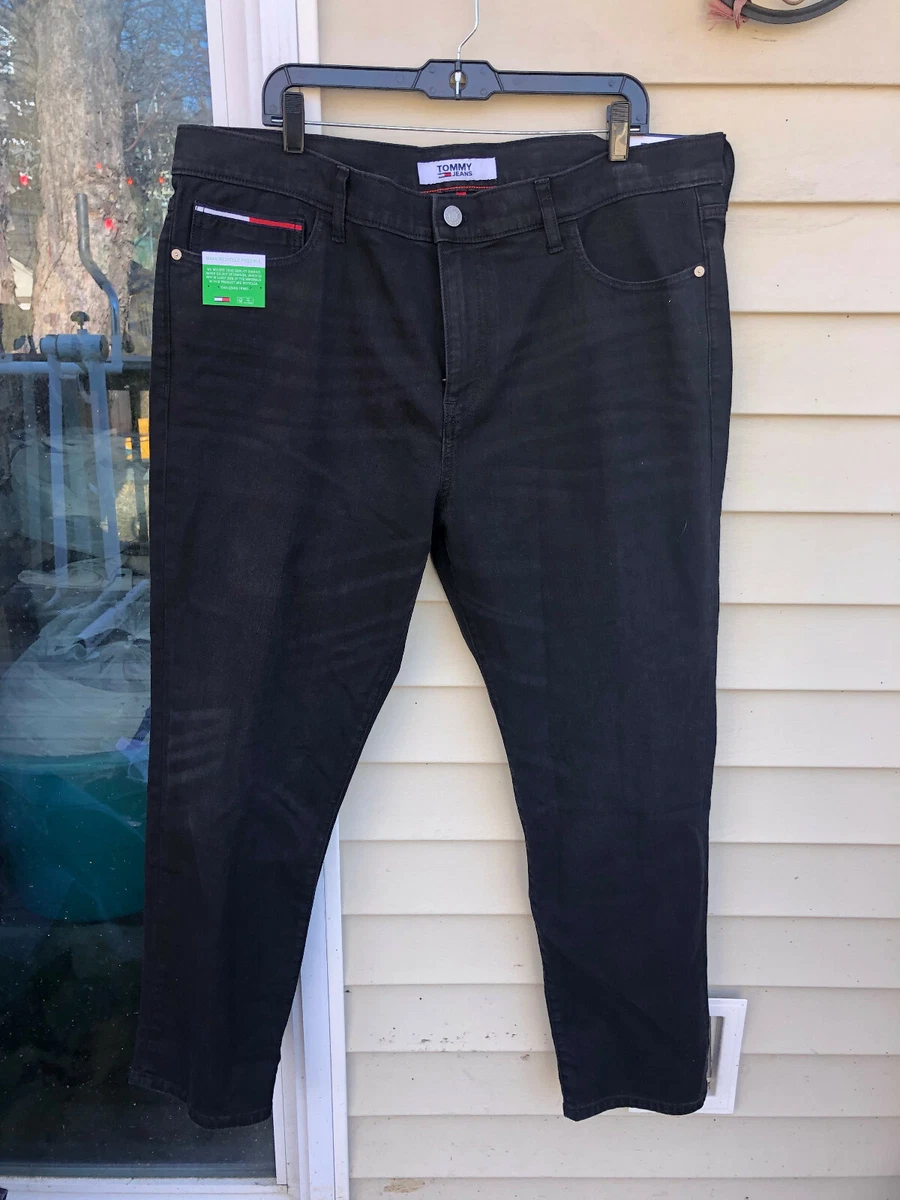 Tommy Hilfiger Jeans Men&#039;s Black TJ Flex Stretch Slim Jeans size 40x30