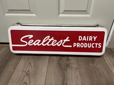 Vintage Sealtest Dairy Neon Products Lighted Sign
