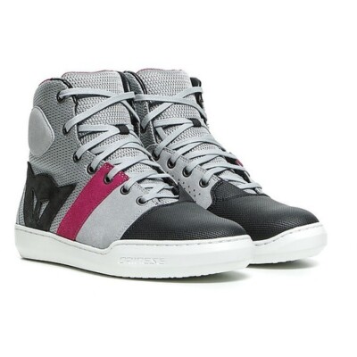 Dainese YORK AIR LADY Women's Motorcycle Shoes Light Grey Coral Size 37