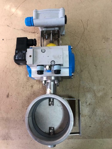 KMH Vanne d'arrêt avec entraînement pneumatique pour zones ATEX + micro interrupteur - Photo 3/12