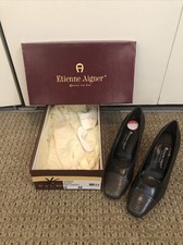 NEW Vintage Etienne Aigner shoes Size 6 NIB Strada Gray Lizard pumps Heels