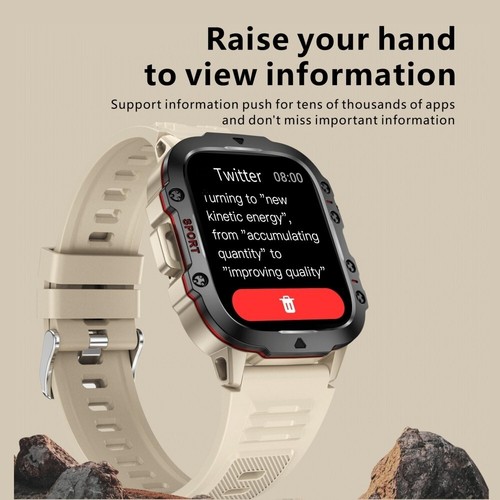Montre Connectée pour Homme Femme Fréquence Cardiaque Lecteur de Musique Étanche pour iPhone Android - Photo 5 sur 16