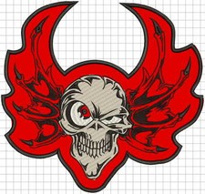 WINGS SKULL LARGE REAPER 11"x11" - sew on biker back patch, anarchy, rock -v2