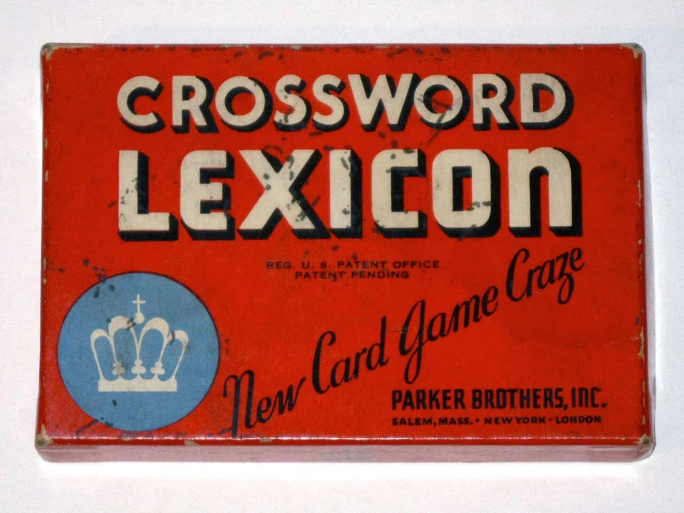 Vintage 1937 Parker Brothers CROSSWORD LEXICON Card Game in Original Box! - Image 2 of 4