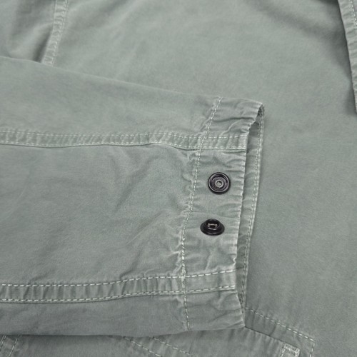 $580 Stone Island Sage Green Button Front Overshirt Made in Italy Mens Small - Picture 4 of 13