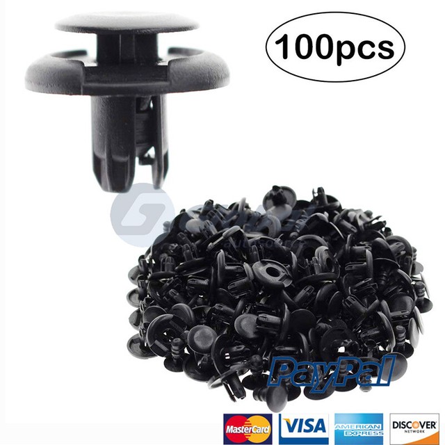 GA 100x Fender Liner Clips Push Retainer For Honda Civic Accord Acura