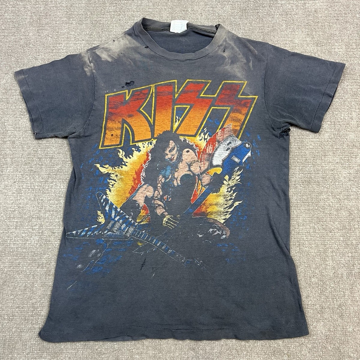 80s ヴィンテージ KISS バンドTシャツ 当時物 オリジナルフェードUSA 90s 90年代 アメリカ製 フェリックス キス バンド ロックバンド