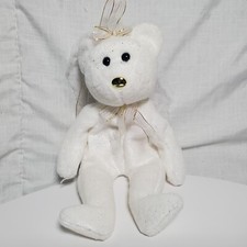 2003 RARE & RETIRED TY BEANIE BABY HERS THE WEDDING BRIDE TEDDY BEAR 8"