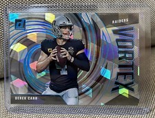 2021 Donruss Derek Carr Vortex Cubic Short Print /50 Las Vegas Raiders SP