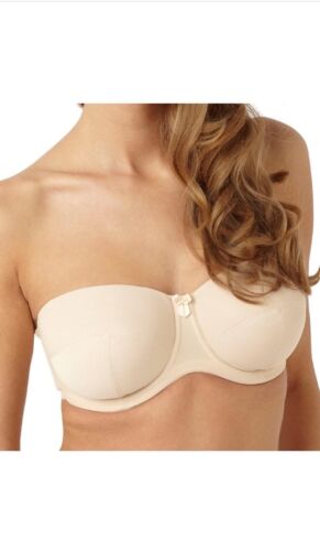 Panache Evie Strapless Bra Womens Size 38F Beige New
