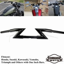 1" Handlebar Z Bar For Honda Suzuki Yamaha Harley Softail Sportster Cafe Racer