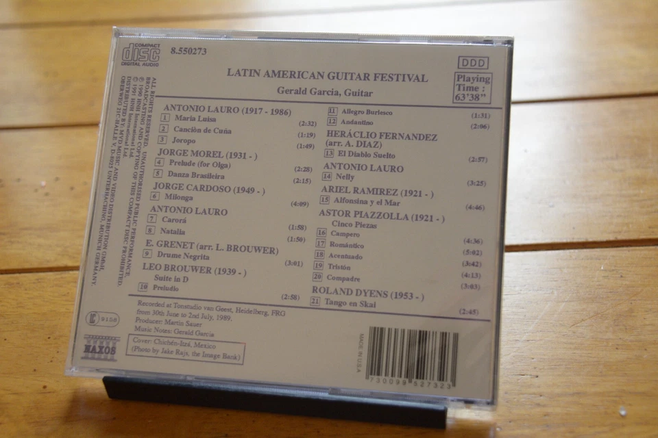 GERALD GARCIA CD "LATIN AMERICA GUITAR FESTIVAL" [NEW] NAXOS [147] Foto 2 de 4