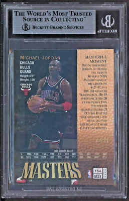 MICHAEL JORDAN 1997 Topps Finest #154 Masters Rare Gold REFRACTOR