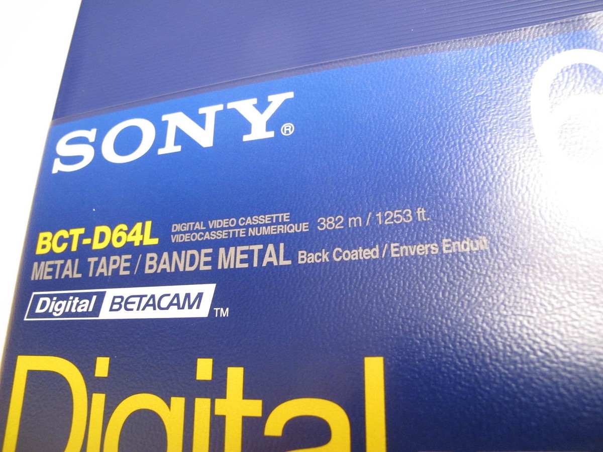 Sony BCT-D64L Digital Betacam Video Cassette 64 minute 382 m