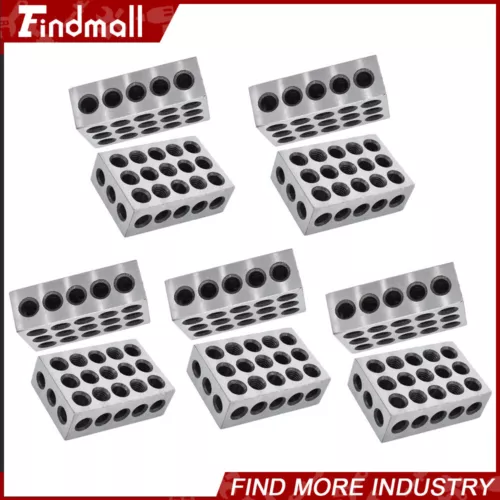 5 MATCHED PAIRS ULTRA PRECISION 1-2-3 BLOCKS 23 HOLES .0001" MACHINIST 123 New