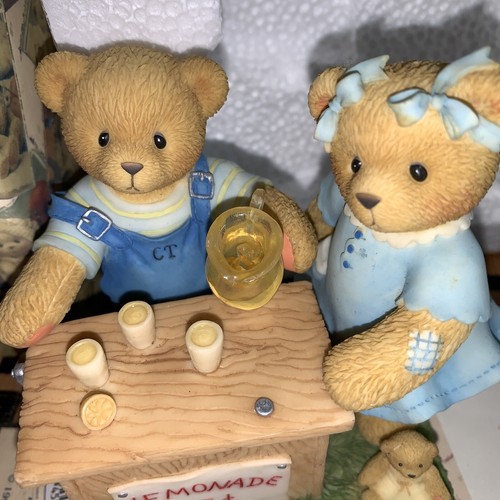 Cherished Teddies 1999 Enesco Figur Albert und Susann 661848 Limonadenständer - Bild 5 von 9