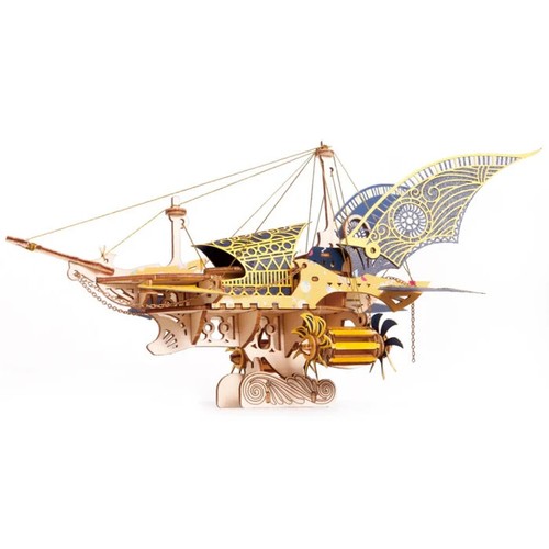 3D Wooden Puzzle Steampunk Toy DIY Fantasy Spaceship Masterpiece perfect gift - Picture 5 of 10
