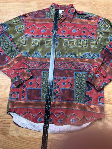 The Territory Ahead Shirt Aztec Men Medium Cotton Southwest Button Front Outdoor - Picture 3 of 6