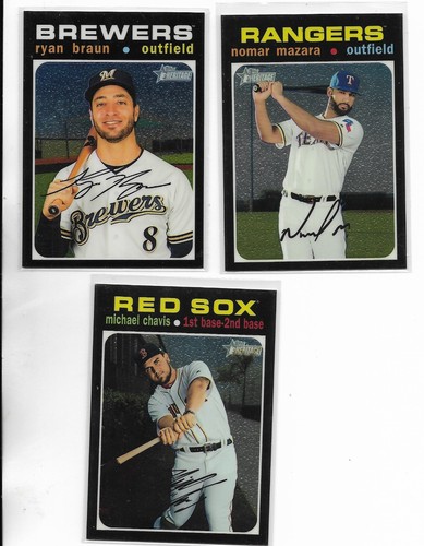 Topps Heritage 2020 cromo pick-A-Card Nomar Mazara Ryan Braun Chavis Segura + - Imagen 7 de 22