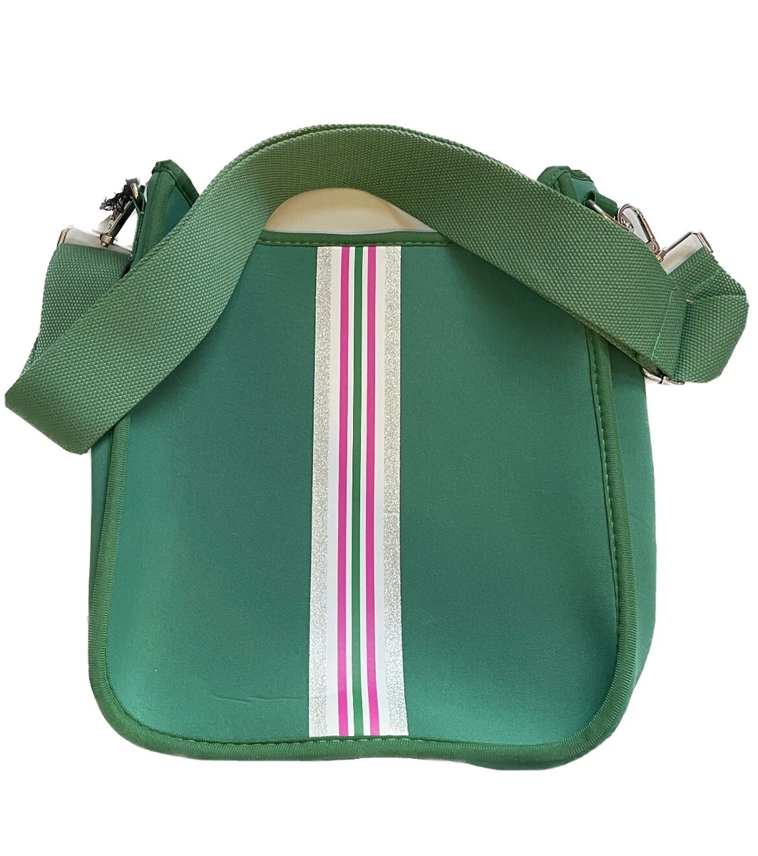 New AH-DORNED AHDORNED bag crossbody Messenger GREEN W/ Pink, White &  GreenSTRAP