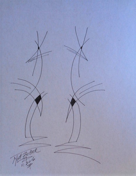 Matt Zedler Original | Drawing  | #A154 | 1 of 1 | 9 x 12" | Black Ink | $150