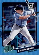 2023 Panini Donruss - Rated Prospect Kyle Manzardo #90 (RC) Holo Blue