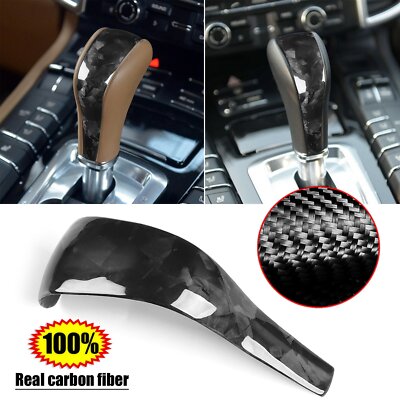 Forged Kohlefaser Schaltknauf Abdeckung Trim Fit für Porsche Cayenne 958 2011-17