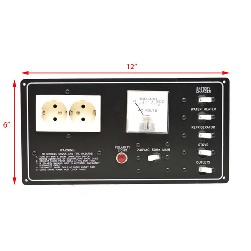Crownline Boat Breaker Panel 33280 | 220 AD-331-034 240VAC 50Hz Black - Picture 3 of 4