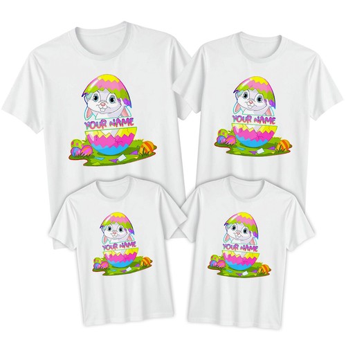 Personalised Family Bunny Happy Easter T-Shirts Tee Holiday Matching Outfit #ED - Picture 22 of 24