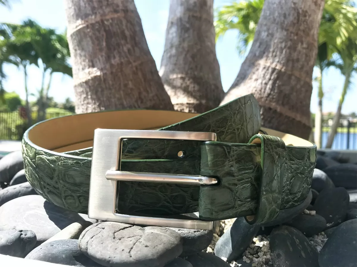 Genuine crocodile cheap belt