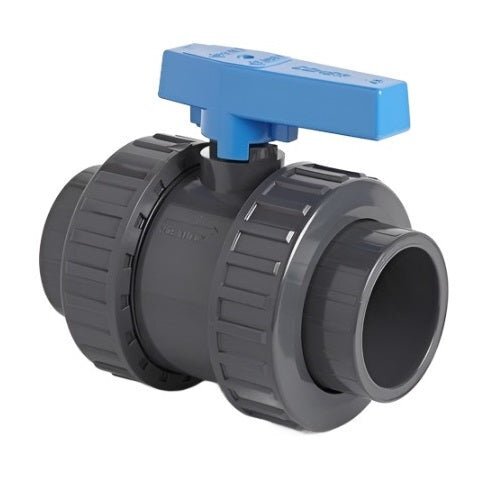 u-PVC Standard Double Union Plain Ball Valve- EPDM - Afbeelding 1 van 10