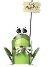 Get Happy Frog Planter Metal Garden Pot Sunset Vista Designs