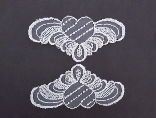 5-20 pcs White Heart Lace Patch Motif Appliques Crafts Supply Sew on A122 - Picture 8 of 9