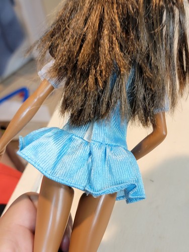 Barbie Vintage Dress Tagged Blue w/ Gold Stars On African American Doll C333G - Picture 17 of 17
