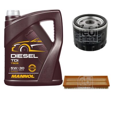 FEBI BILSTEIN Inspektionspaket 5L MANNOL Diesel TDI 5W-30 für Renault Trafic II