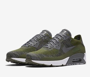 Nike Air Max 90 Ultra 2.0 Flyknit 875943-300 Rough Green Size UK 10 ... Image is loading Nike-Air-Max-90-Ultra-2-0-Flyknit-