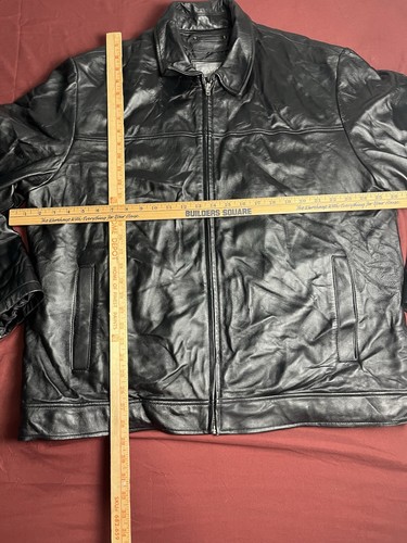 Vintage Wilson Leather Classic Button Up Jacket Black Great Condition Sz(XL) - Picture 7 of 7