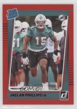 2021 Panini Donruss Rated Rookie Press Proof Red Jaelan Phillips #336 fm0