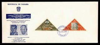 DR WHO 1968 PANAMÁ FDC ESPACIO JOHN F KENNEDY JFK TRIÁNGULO IMPERF R81671