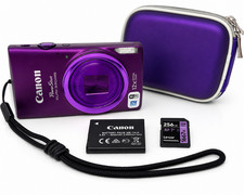 Canon PowerShot ELPH 340 HS 16MP Digital Camera Purple w/ 12X Zoom Bundle NICE