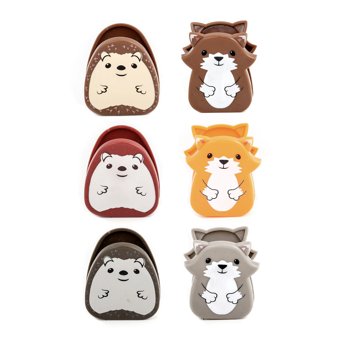 Set of 6 Woodland Themed Bag Clips by Kikkerland Kitchen Storage & Organisation