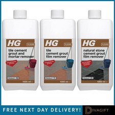 HG FLOORS TILE CEMENT GROUT MORTAR NATURAL STONE GRANITE MARBLE FILM REMOVER 1L