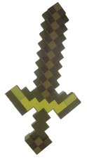 Minecraft 2 in 1 Transforming Gold Sword Pick Axe 2014 Mattel