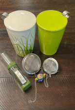 Tea Forte Ceramic Tea Brewing Cups w/ Stainle...