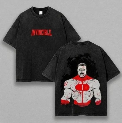 Omni Man Nolan Grayson Invincible Vintage T Shirt Double Print Comic Graphic Tee
