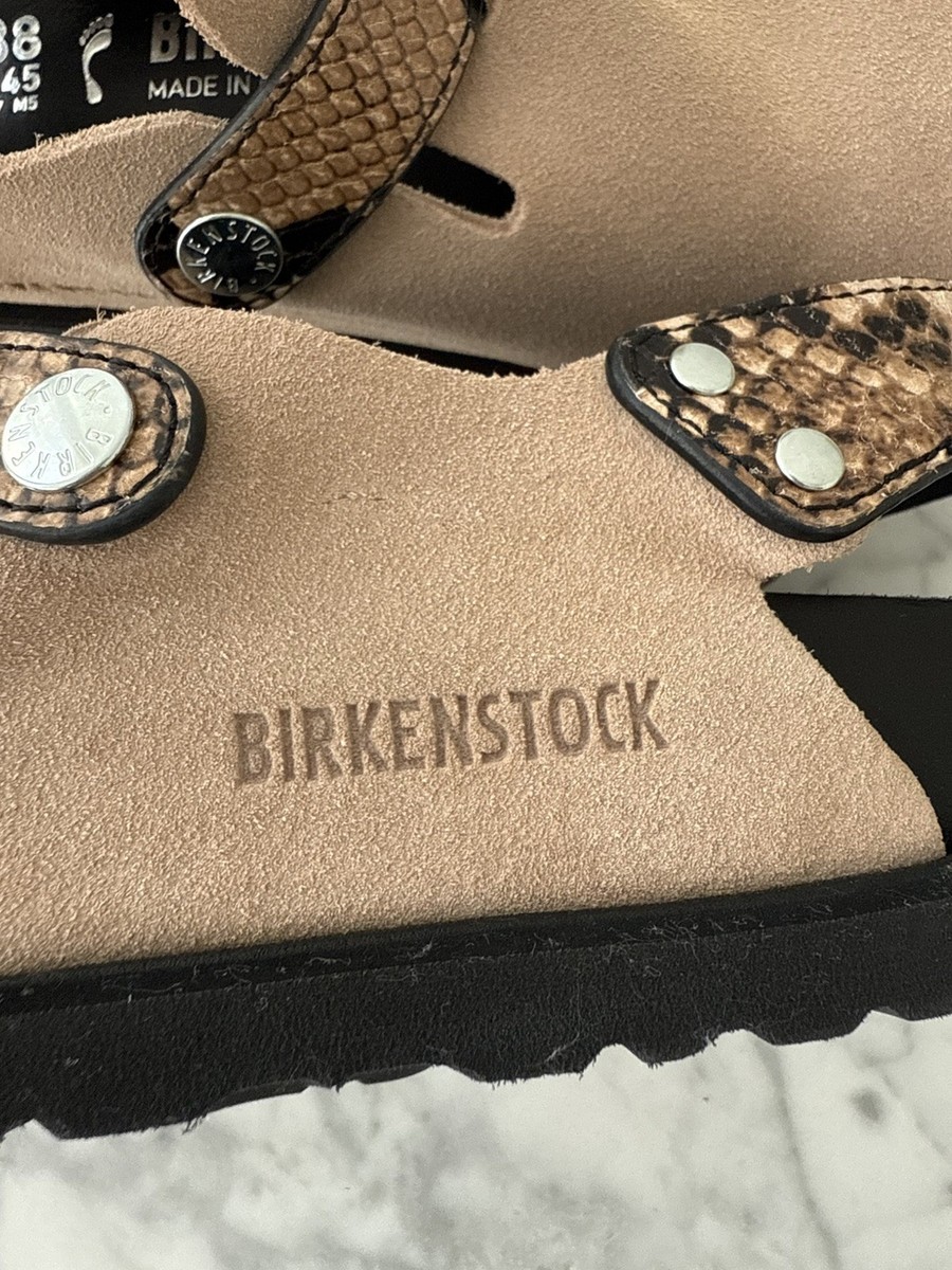Birkenstock 1774 Tokio II Cazador Snakeskin Leather Slingback Mule