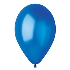 50 BALLONS LATEX MÉTALLISÉS BLEU ROI BIO 30CM