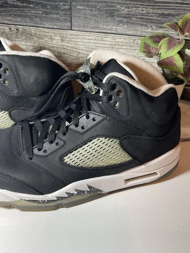 Nike Air Jordan 5 Retro Oreo Herren Größe 11,5 schwarz weiß fehlende Einlegesohlen